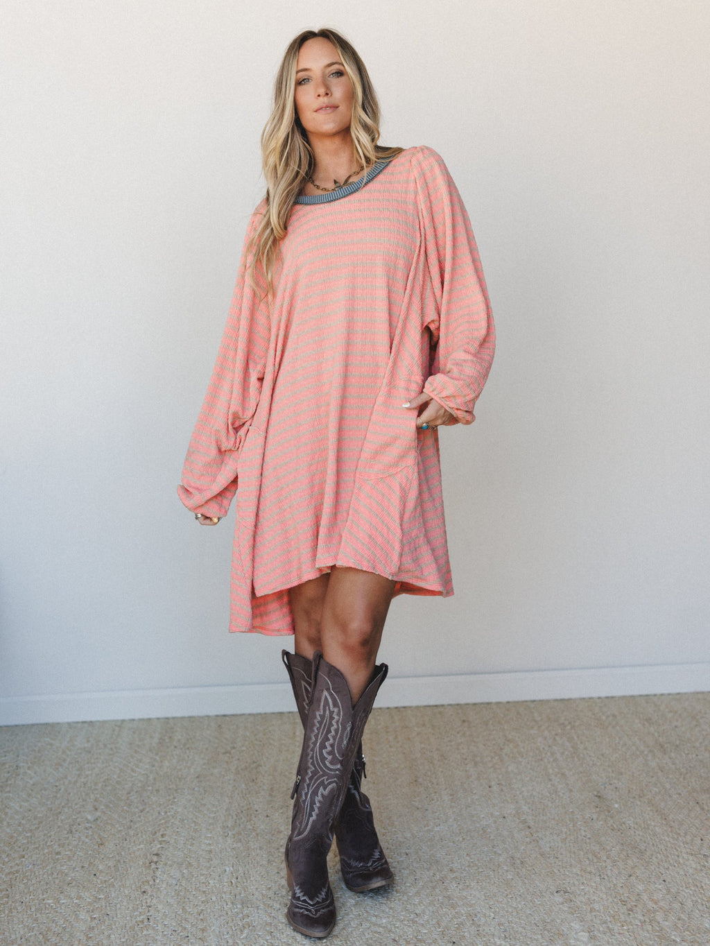 The Nest Good Feels Dress - Peach
