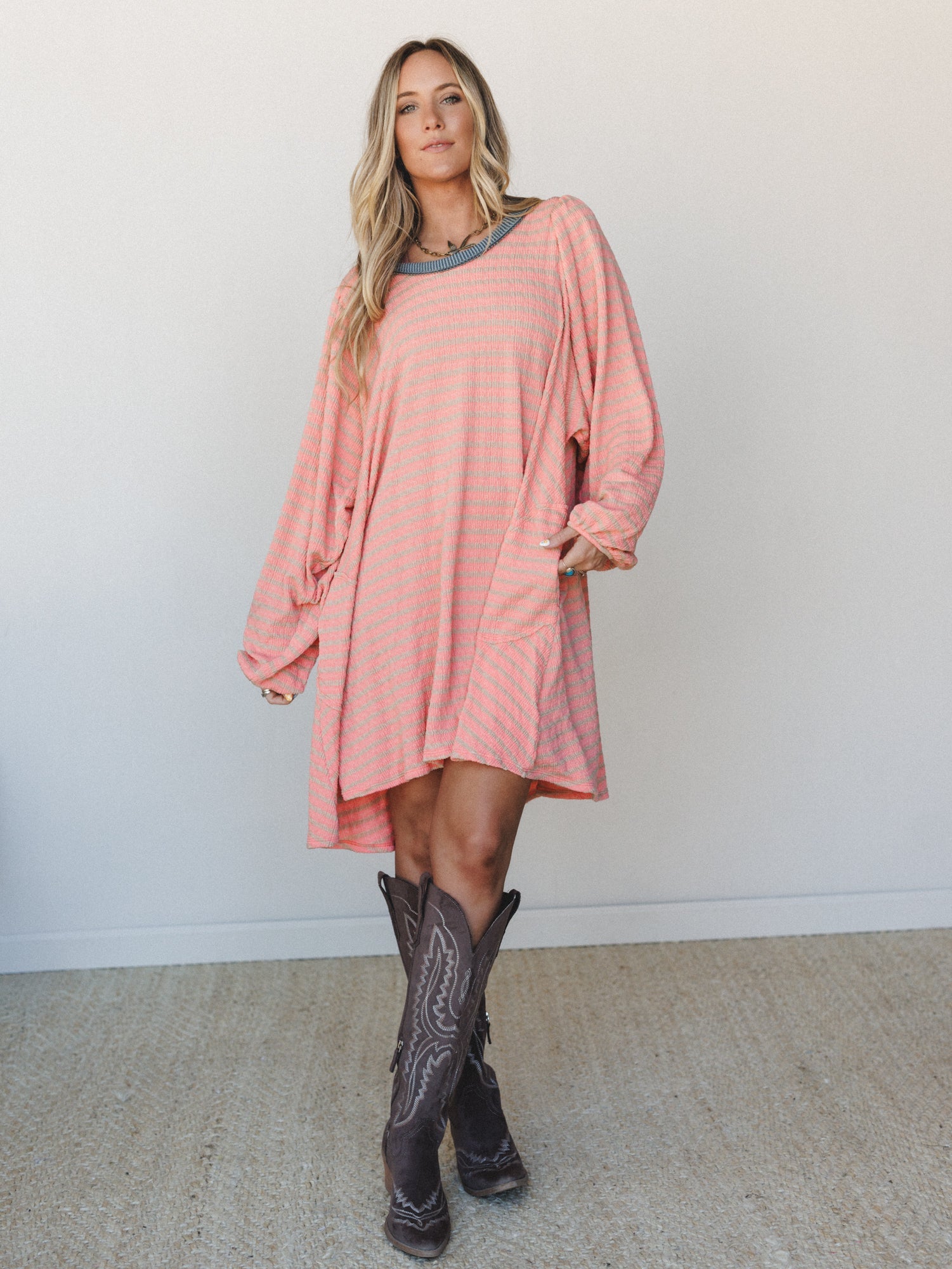 The Nest Good Feels Dress - Peach