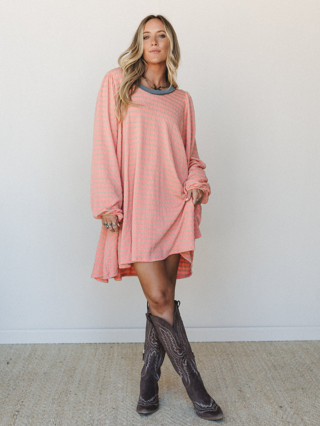 The Nest Good Feels Dress - Peach