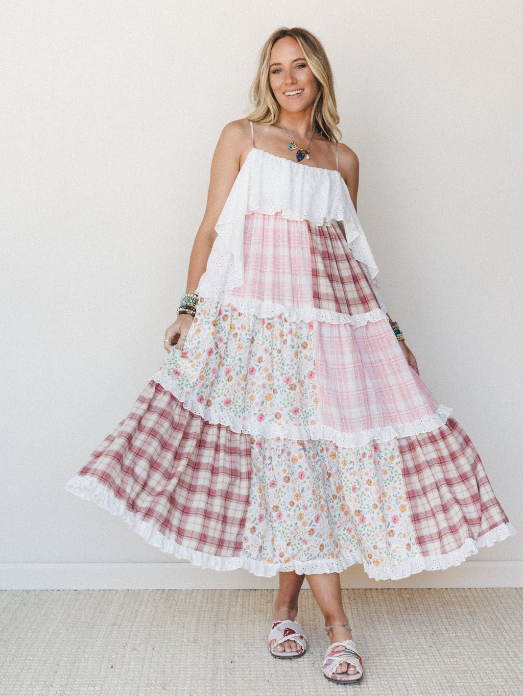 Nature Gathering Dress - Pink Multi