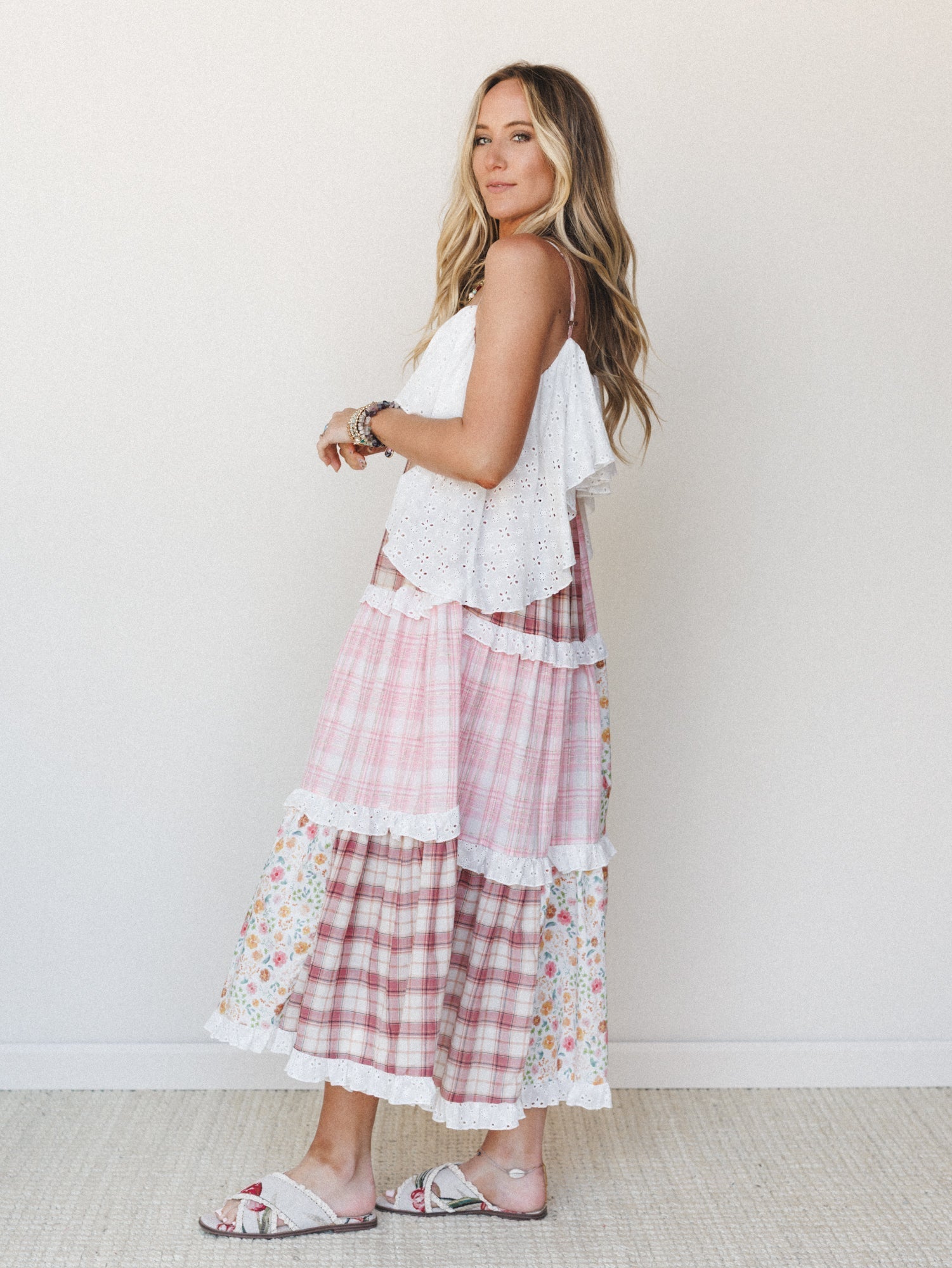 Nature Gathering Dress - Pink Multi
