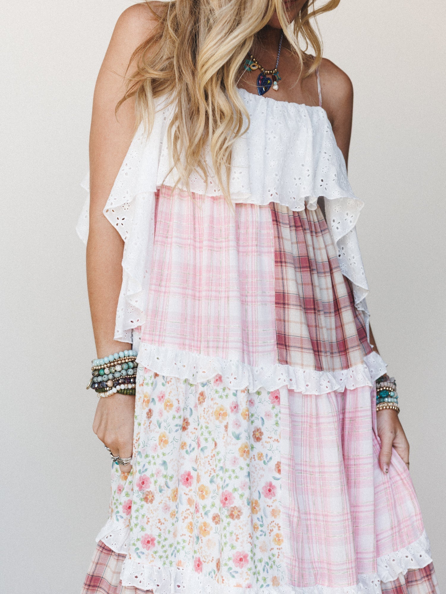 Nature Gathering Dress - Pink Multi