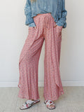 The Nest Wandering Flower Side Slit Pant - Clay