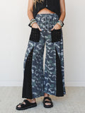 The Nest Let's Party Wide Leg Pants - Army Black