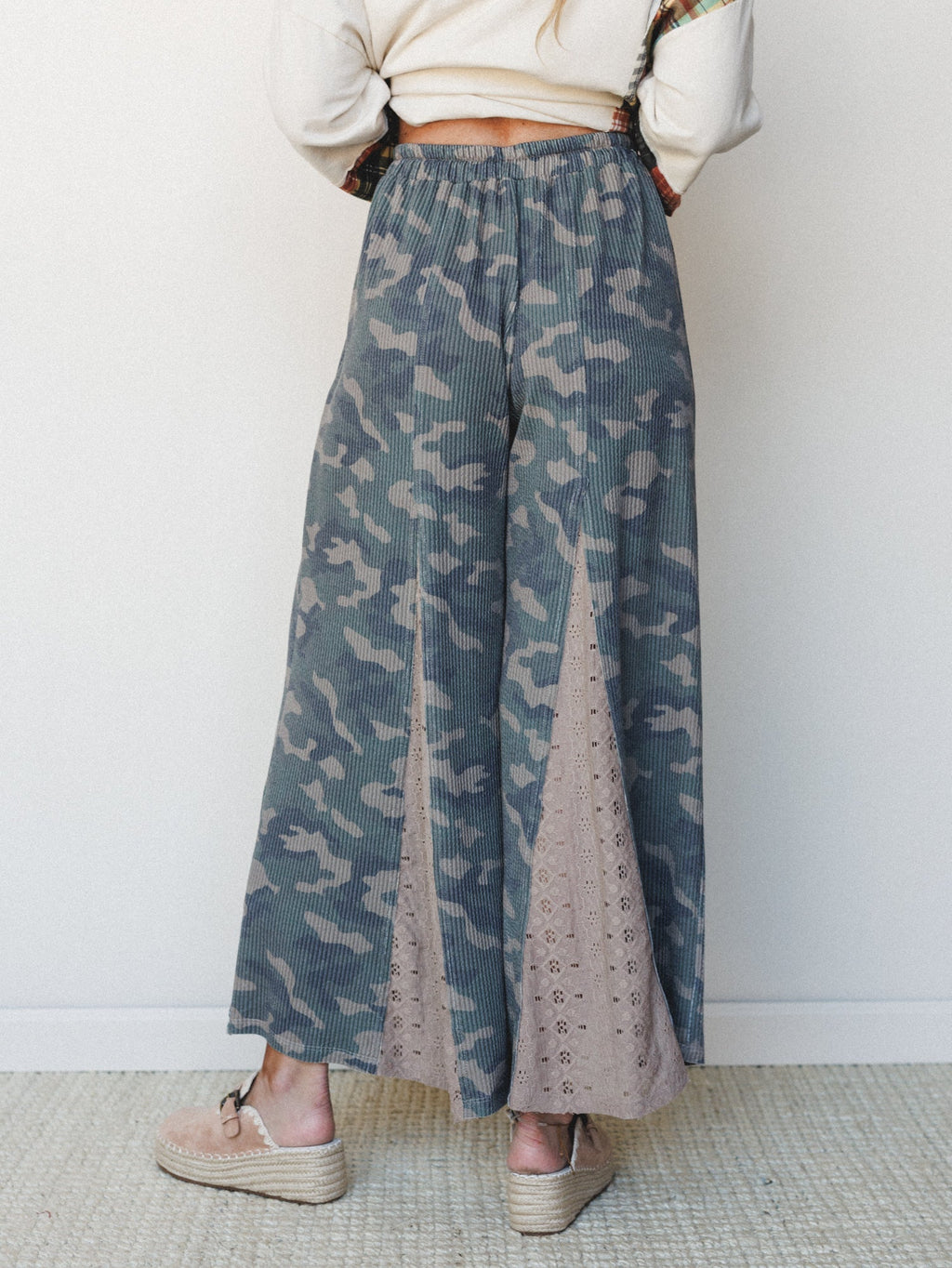 The Nest Let's Party Wide Leg Pants - Army