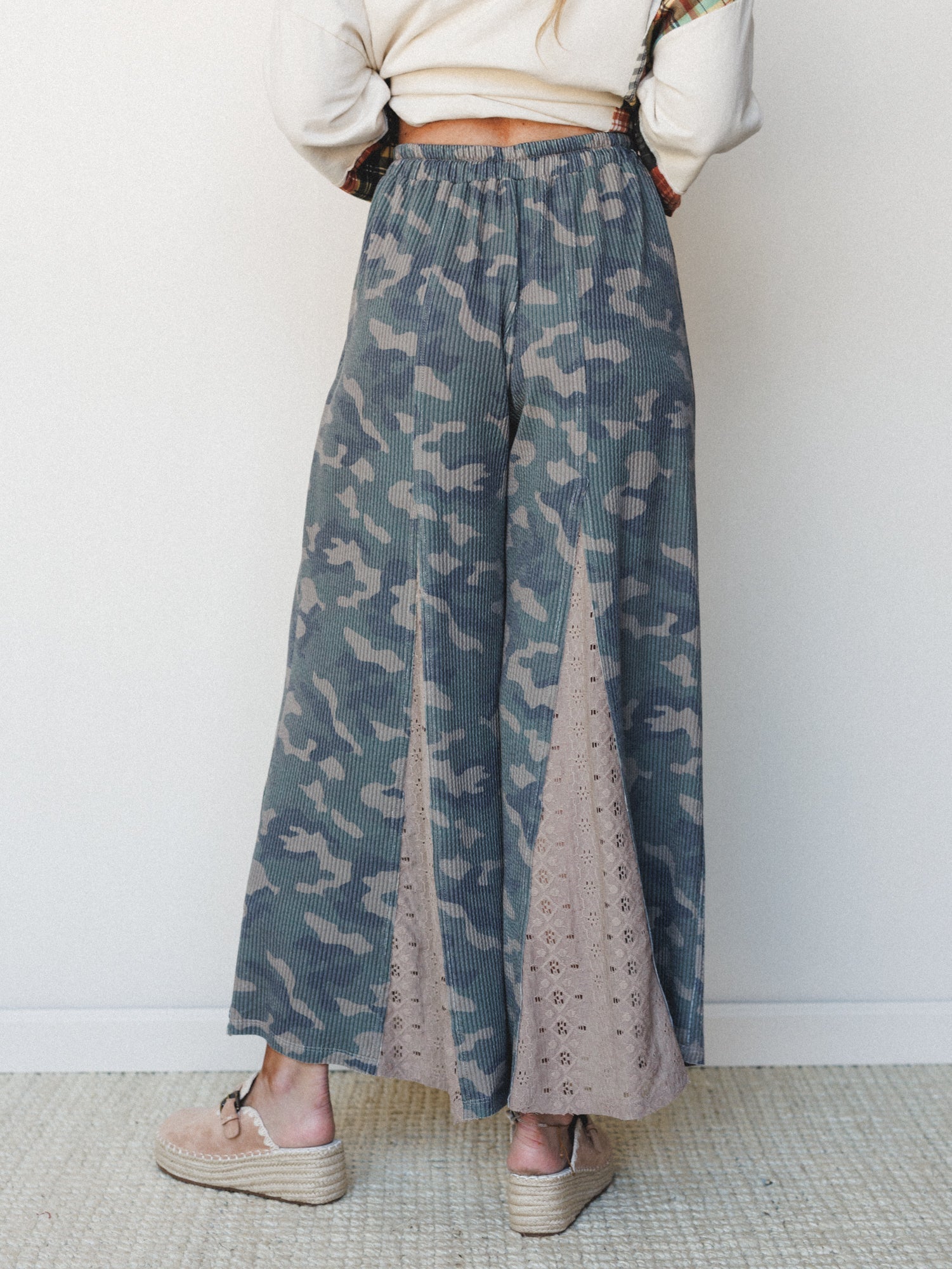 The Nest Let's Party Wide Leg Pants - Army