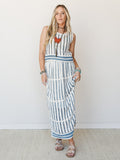 Knit Together Skirt Set - Blue
