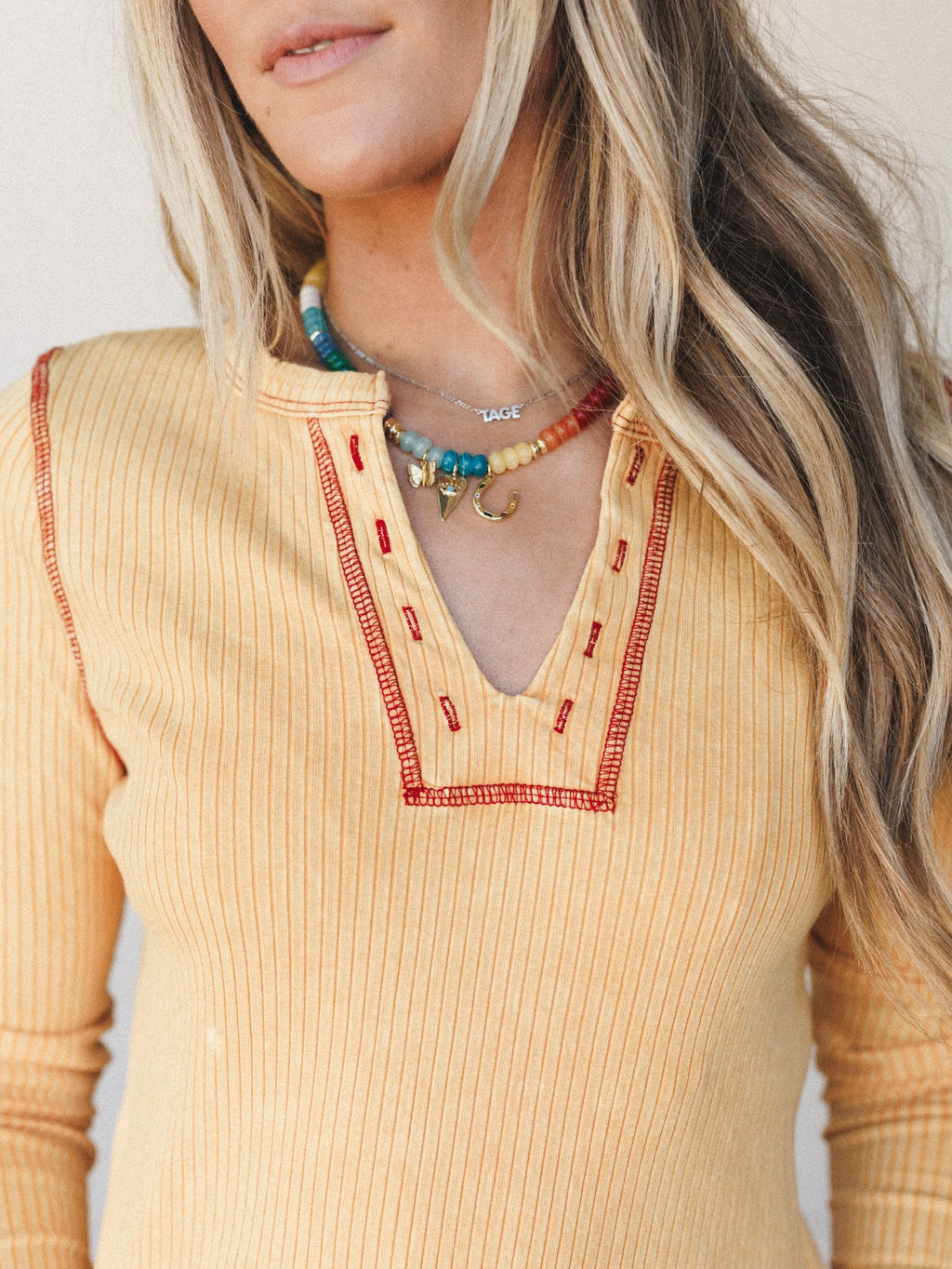 The Nest Off Duty Top - Mustard