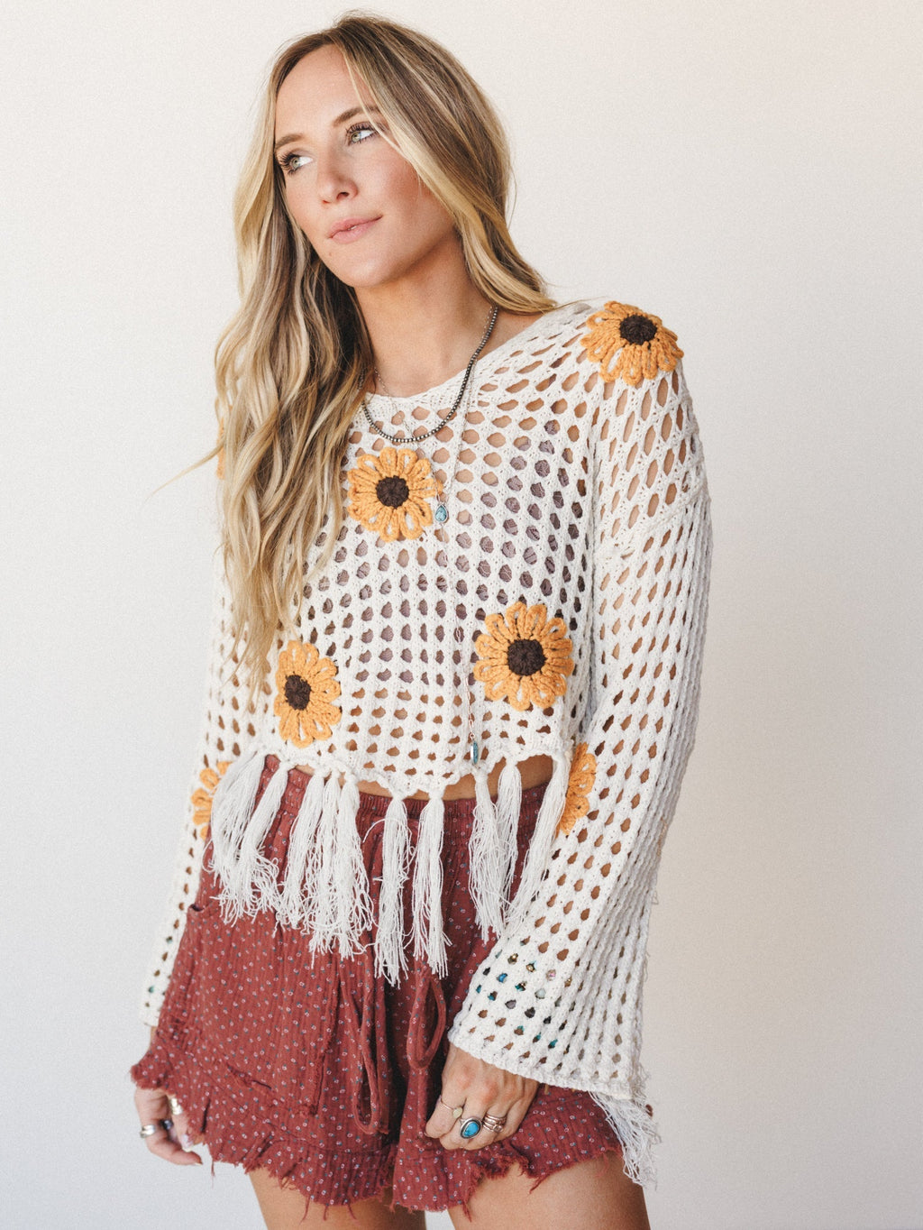 Sunflower in Bloom Top - Cream