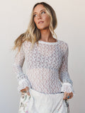 Seaside Soul Long Sleeve Top - Ivory