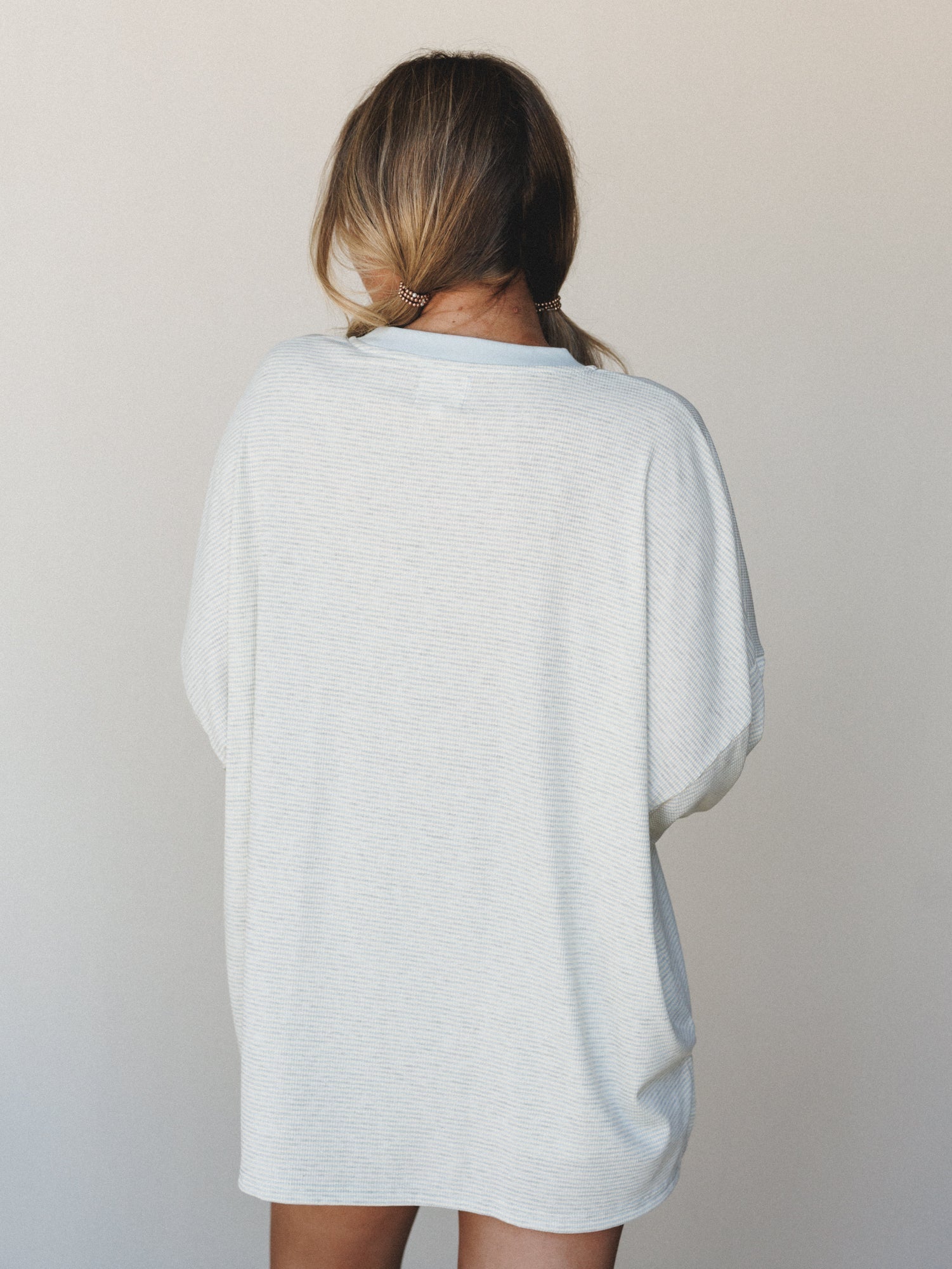 Golden Drift Long Sleeve Tee - Baby Blue