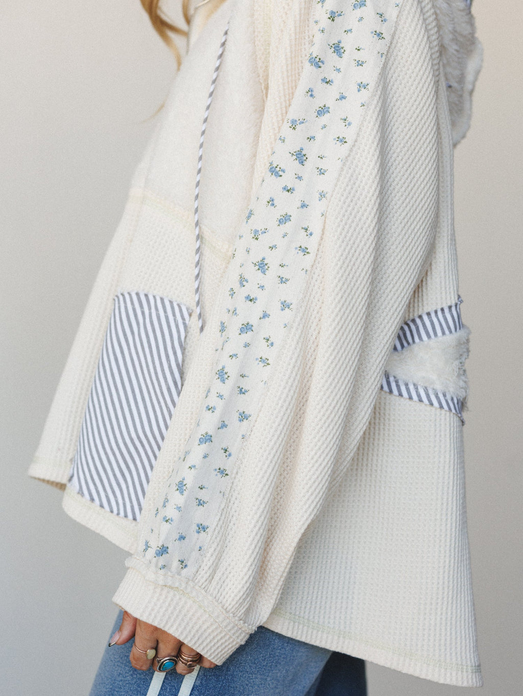 Summit Star Fleece Top - Cream